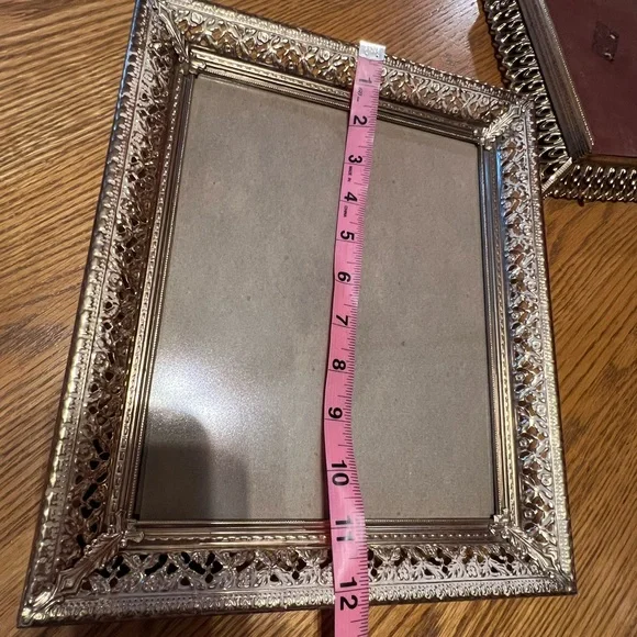 Vintage Goldtone Metal Photo Frame Duo ๐ - Picture 6 of 16